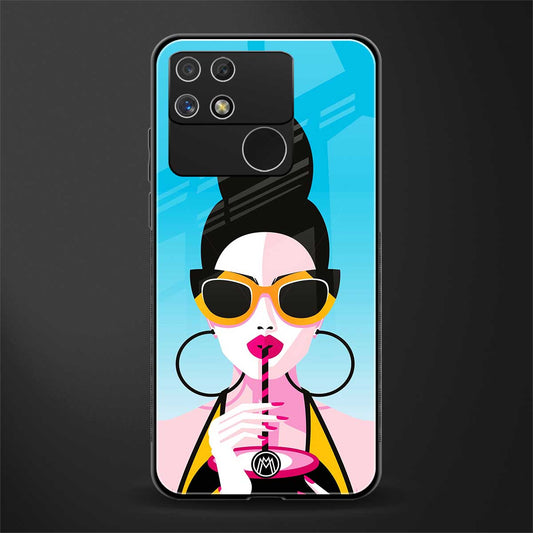sippin queen back phone cover | glass case for realme narzo 50a