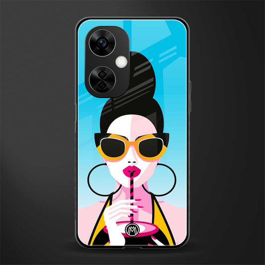sippin queen back phone cover | glass case for oneplus nord ce 3 lite