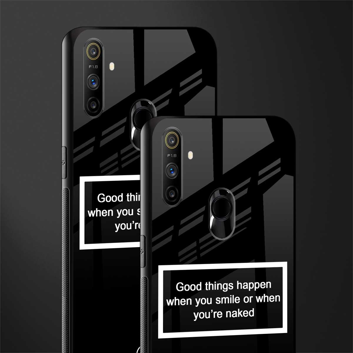 smile or naked black glass case for realme narzo 20a image-2