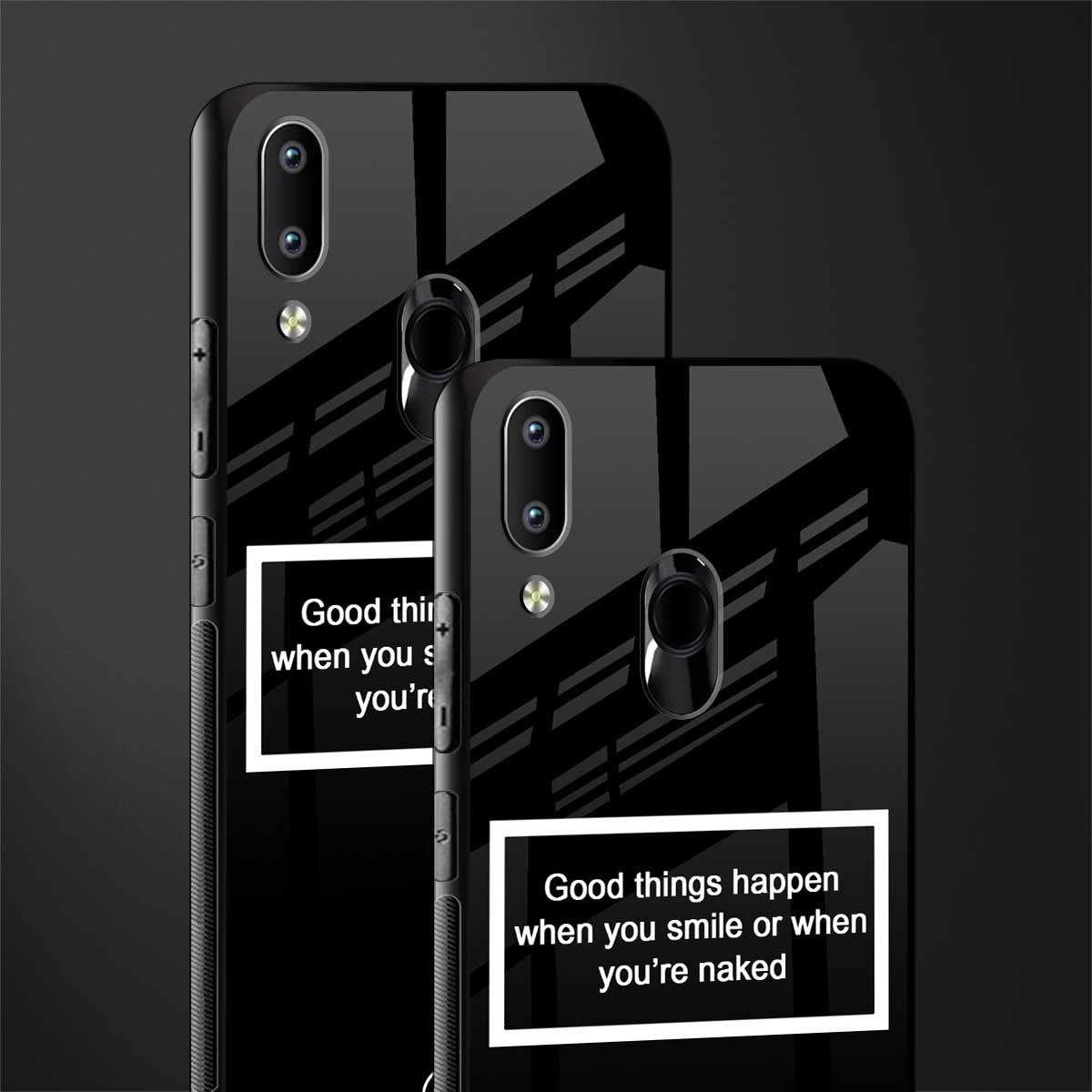 smile or naked black glass case for vivo y91 image-2