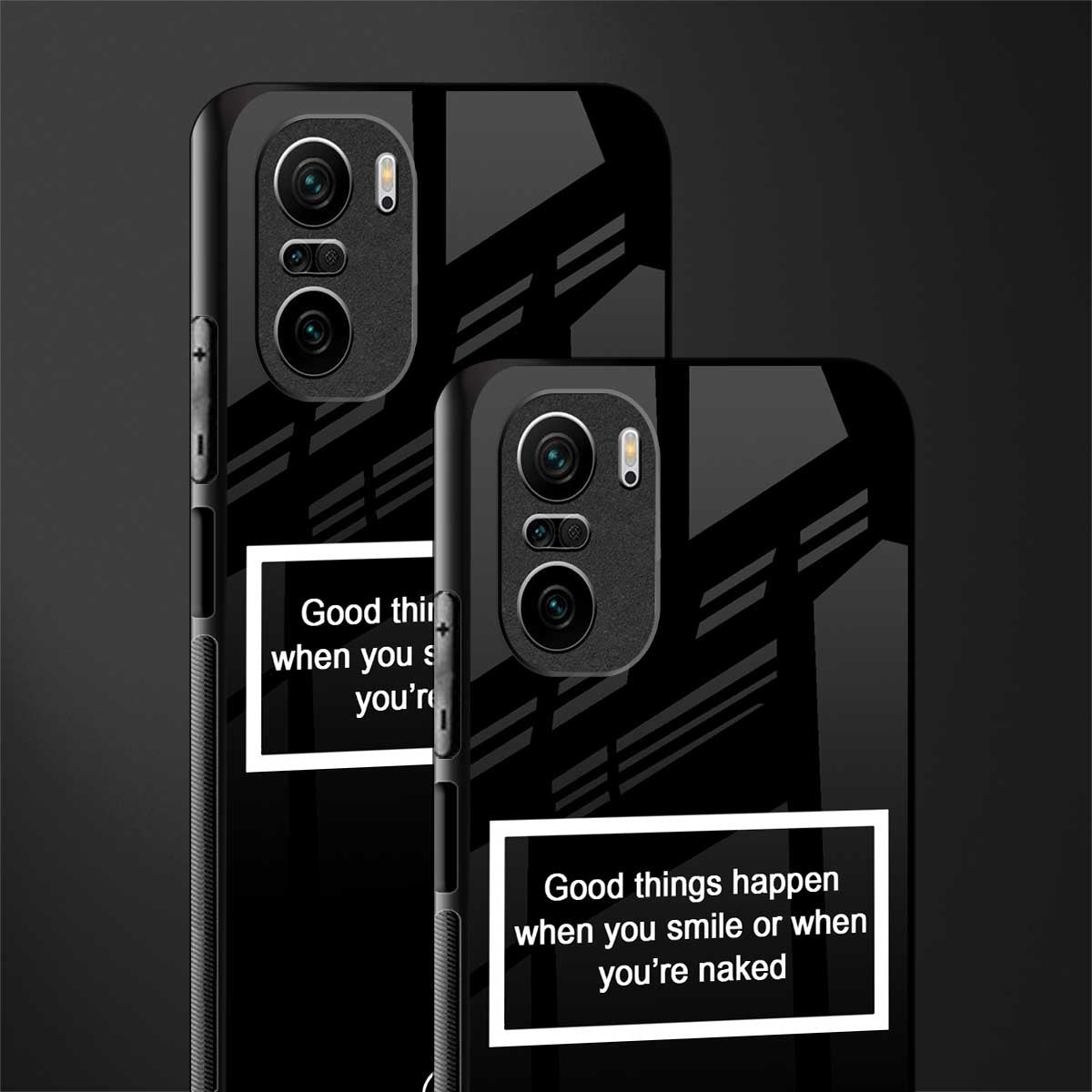 smile or naked black glass case for mi 11x 5g image-2