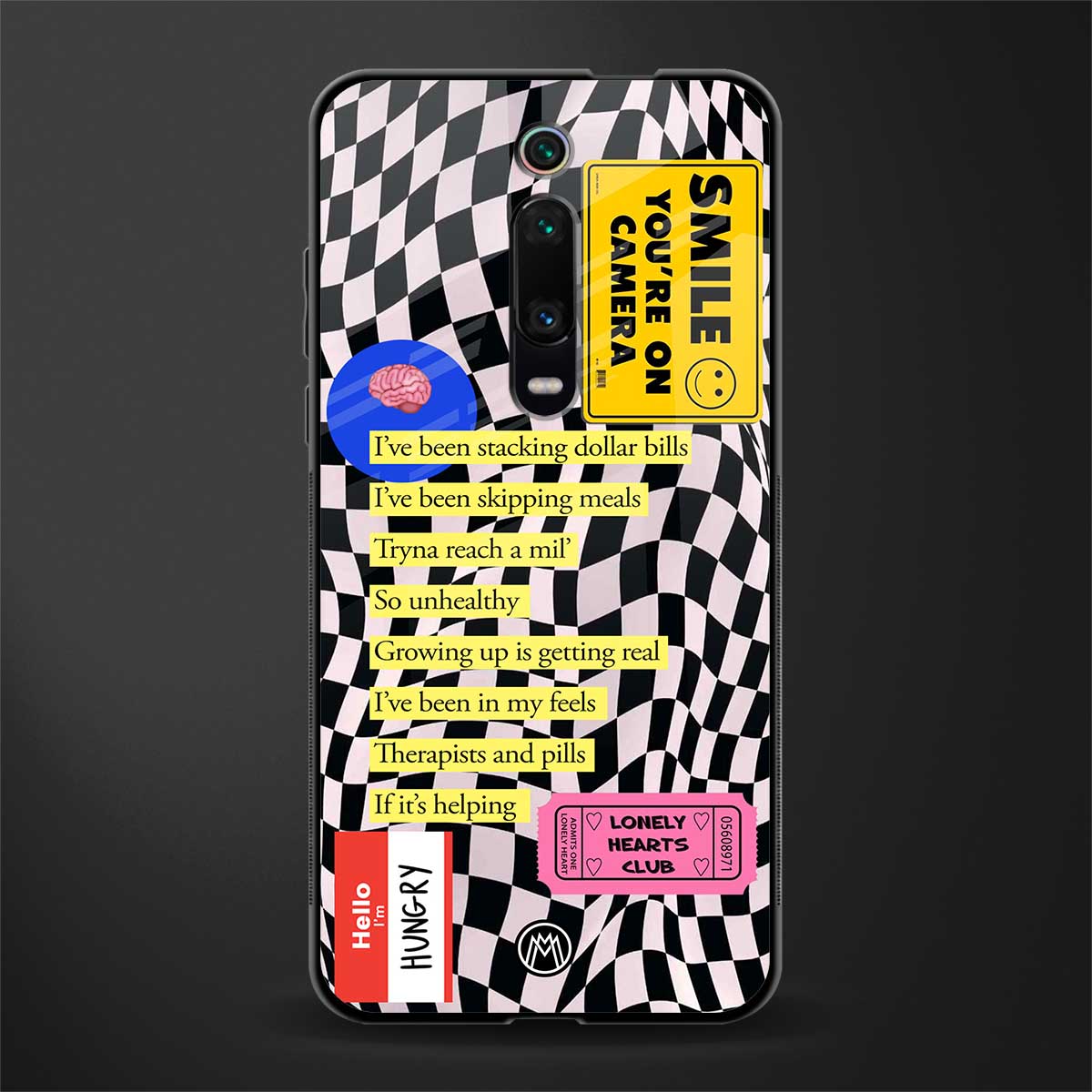 smile you're on camera glass case for redmi k20 image