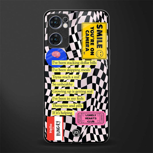 smile you're on camera glass case for oppo reno7 5g image