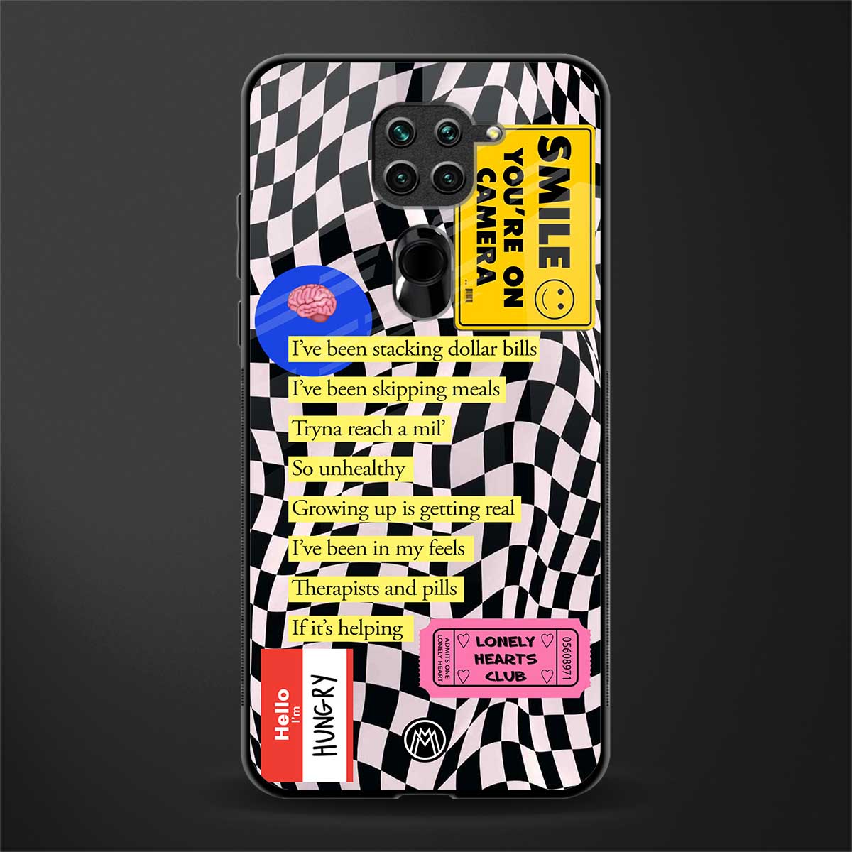 smile you're on camera glass case for redmi note 9 image