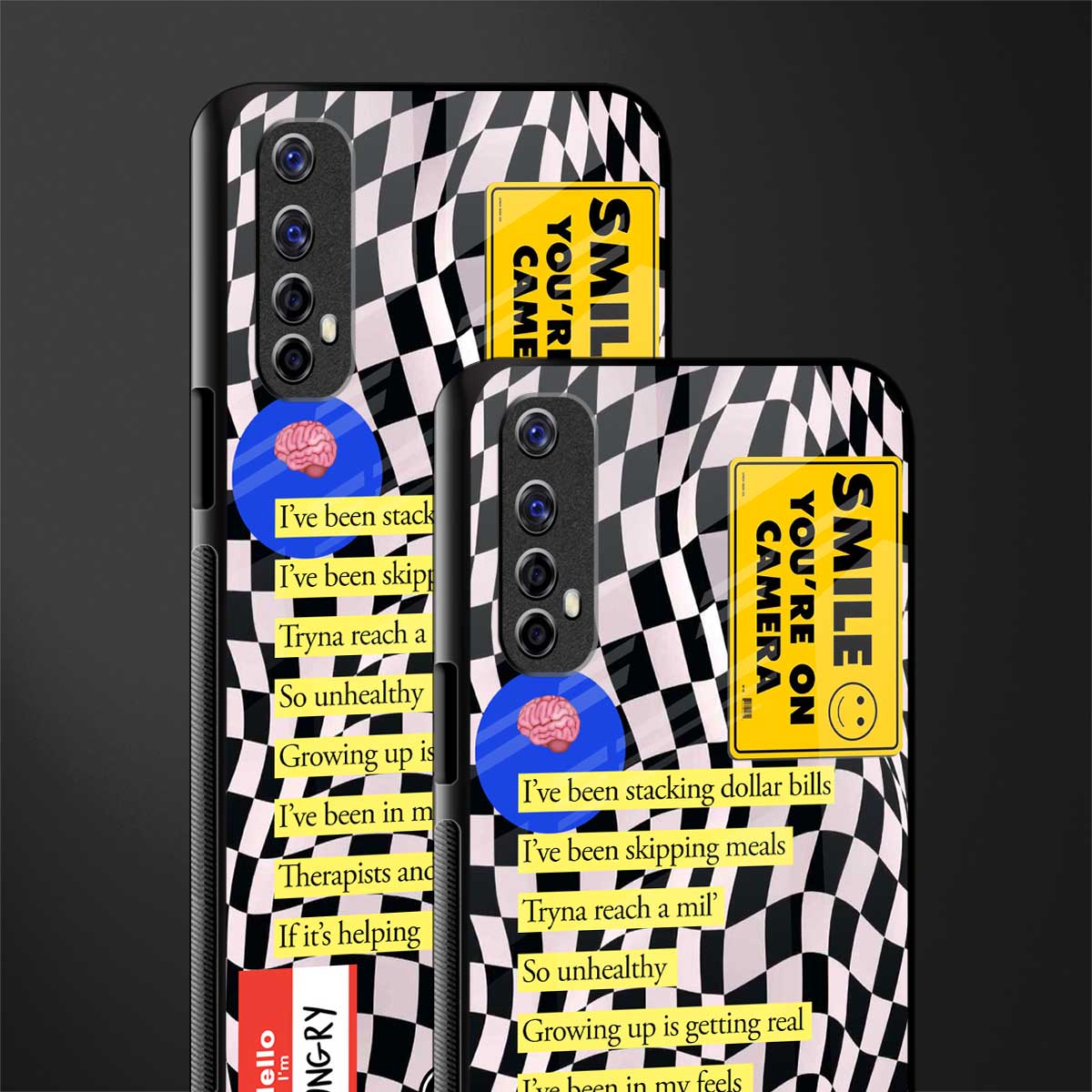 smile you're on camera glass case for realme 7 image-2