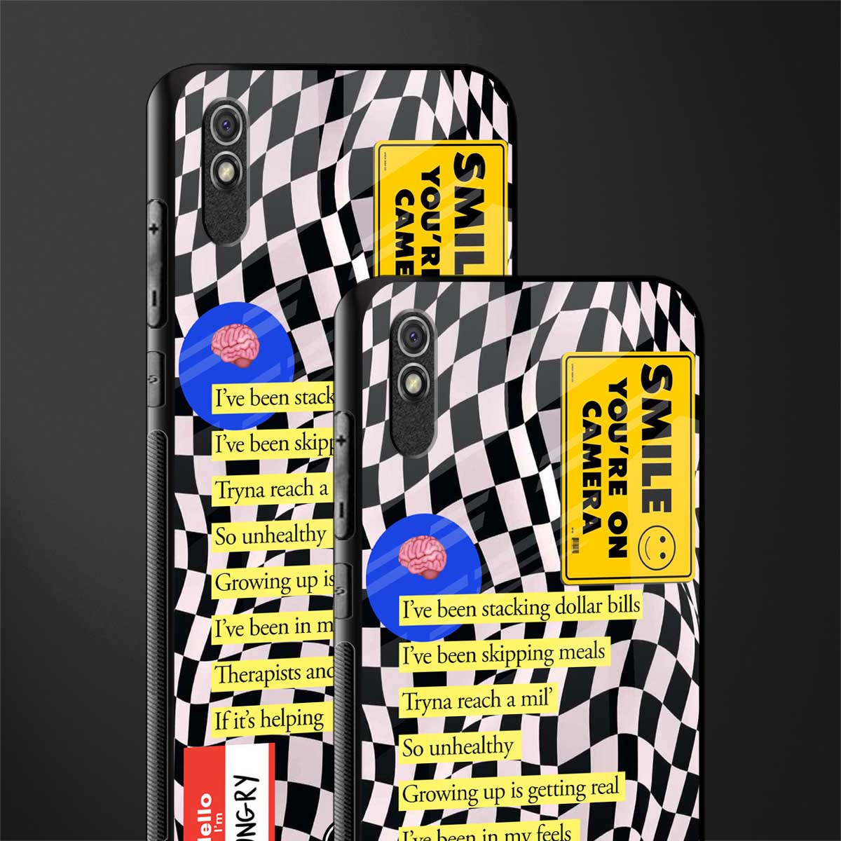 smile you're on camera glass case for redmi 9i image-2