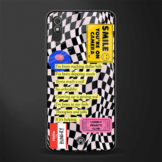 smile you're on camera glass case for redmi 9i image