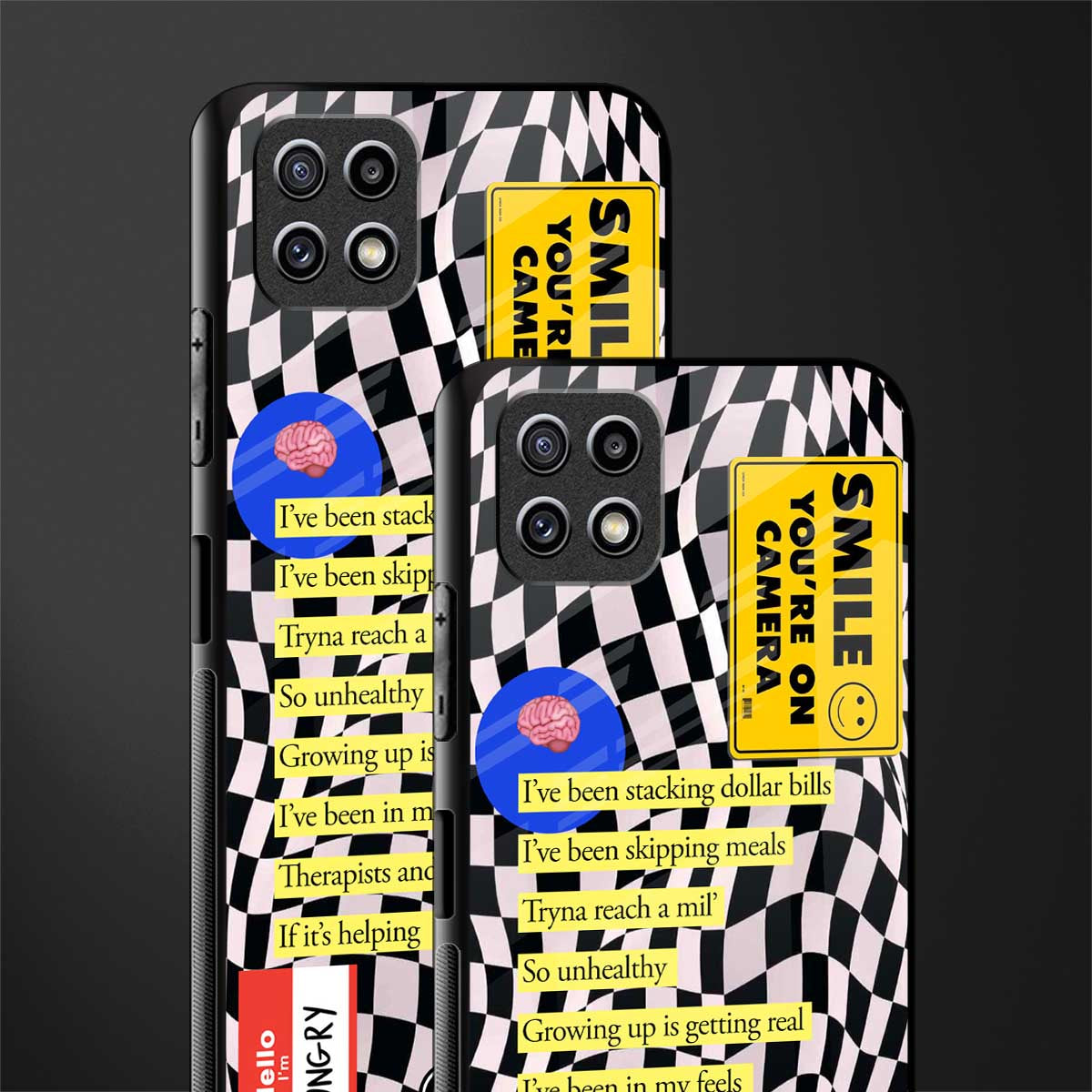 smile you're on camera glass case for samsung galaxy a22 5g image-2