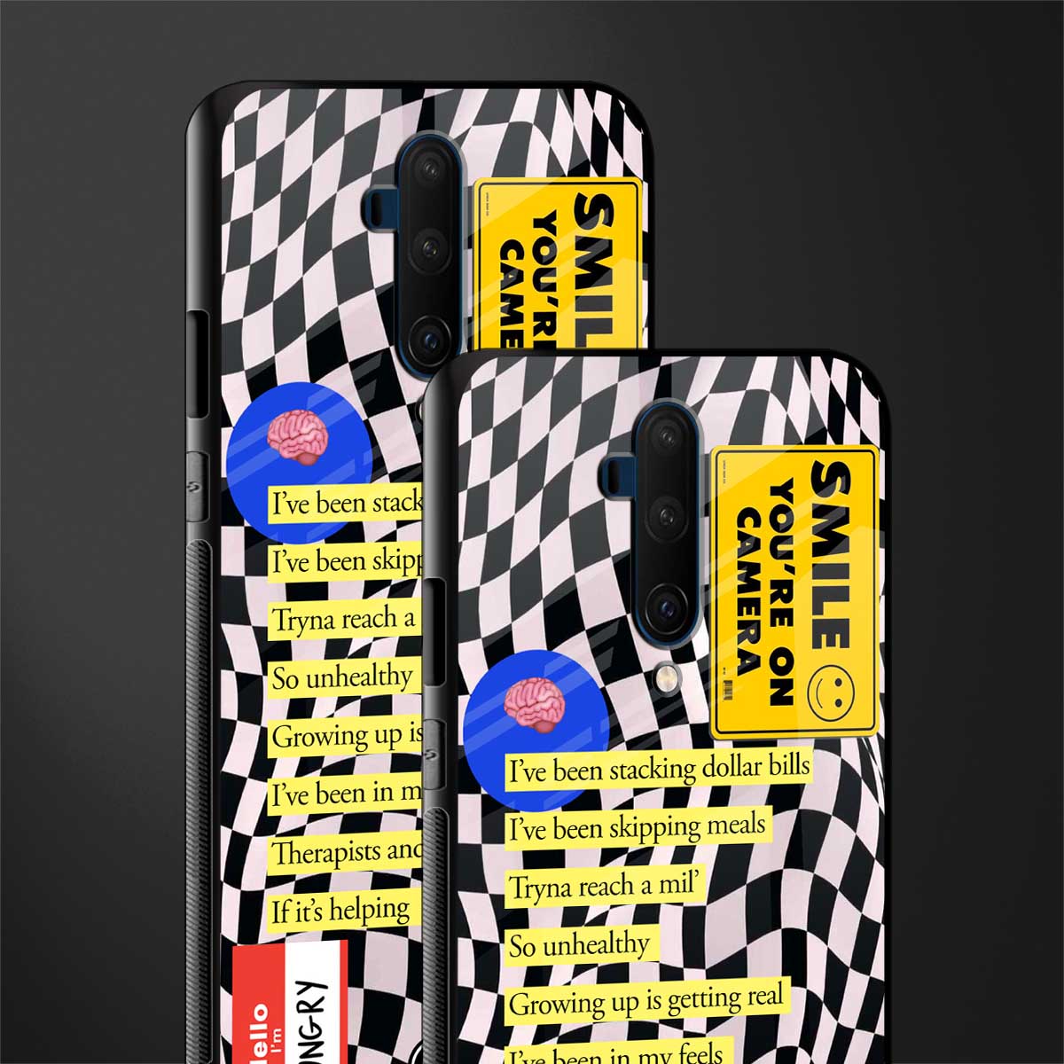 smile you're on camera glass case for oneplus 7t pro image-2