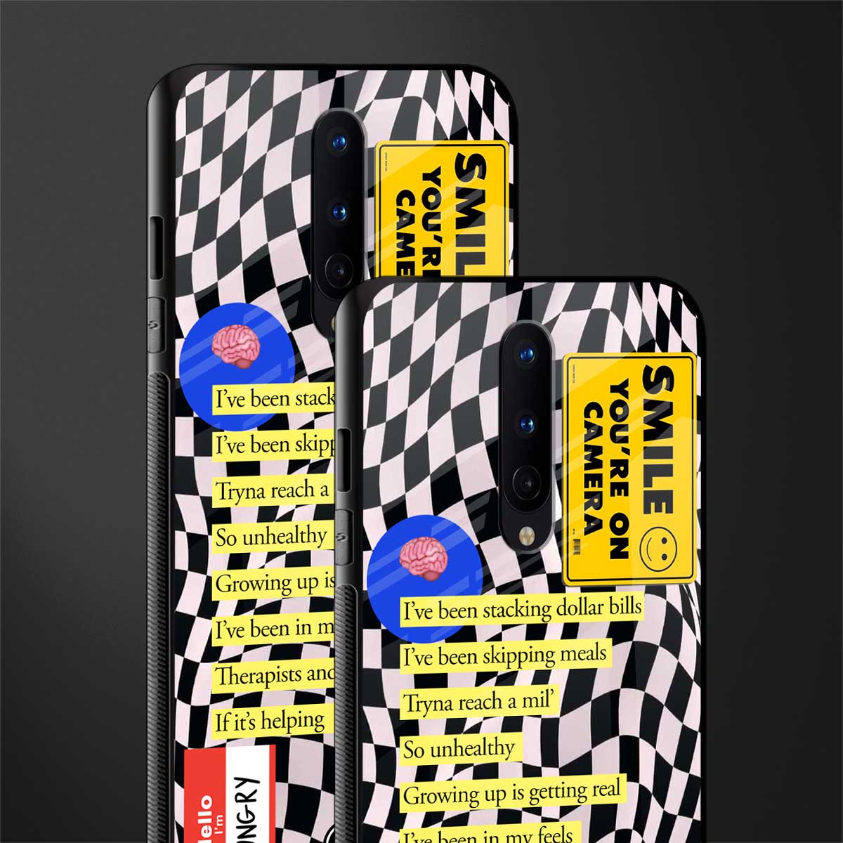 smile you're on camera glass case for oneplus 8 image-2