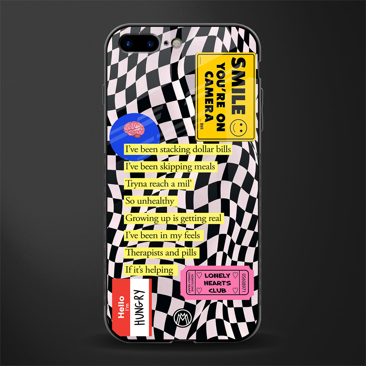 smile you're on camera glass case for iphone 8 plus image