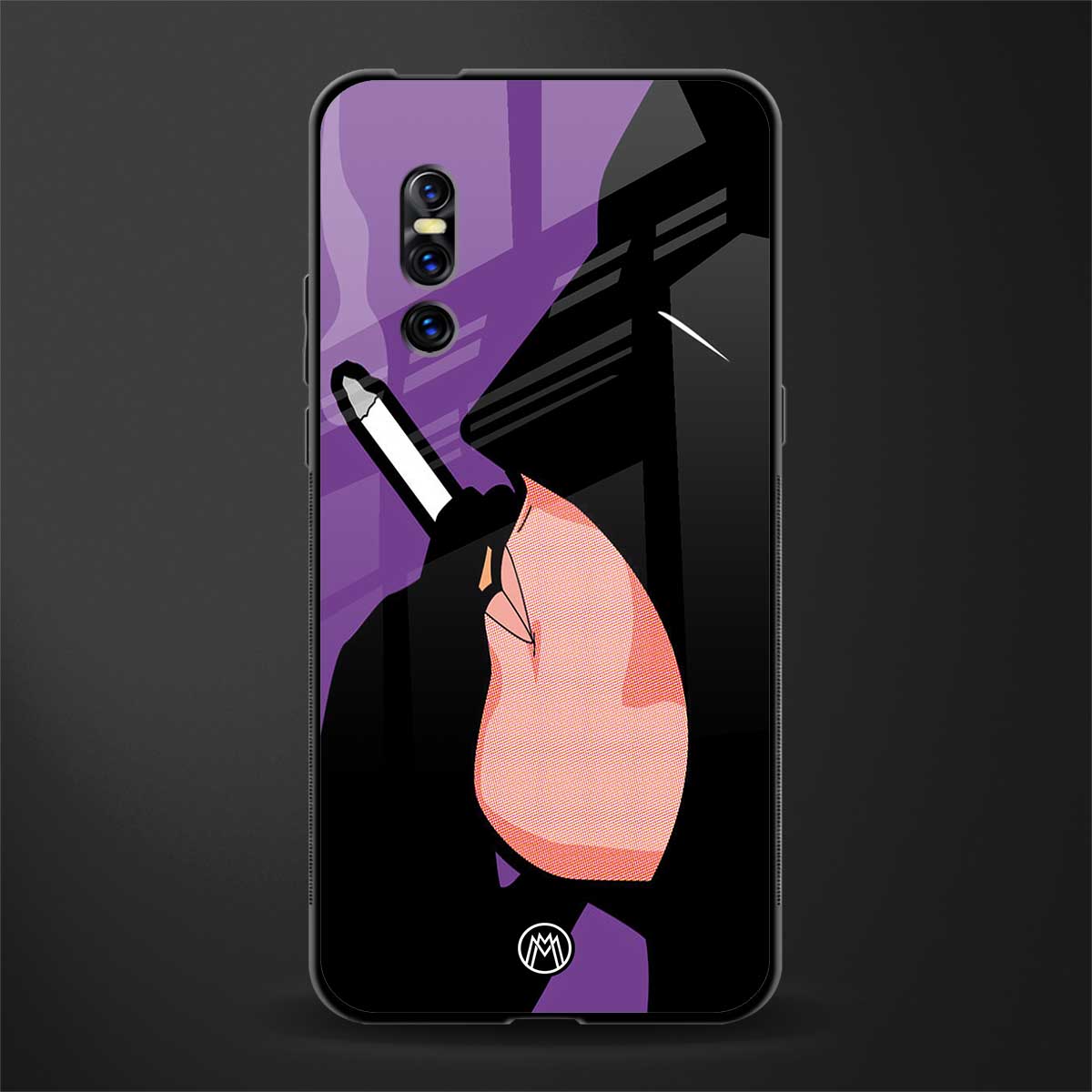 smoking batman glass case for vivo v15 pro image