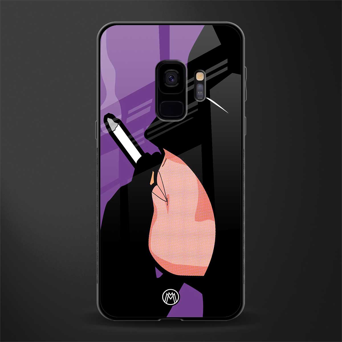 smoking batman glass case for samsung galaxy s9 image