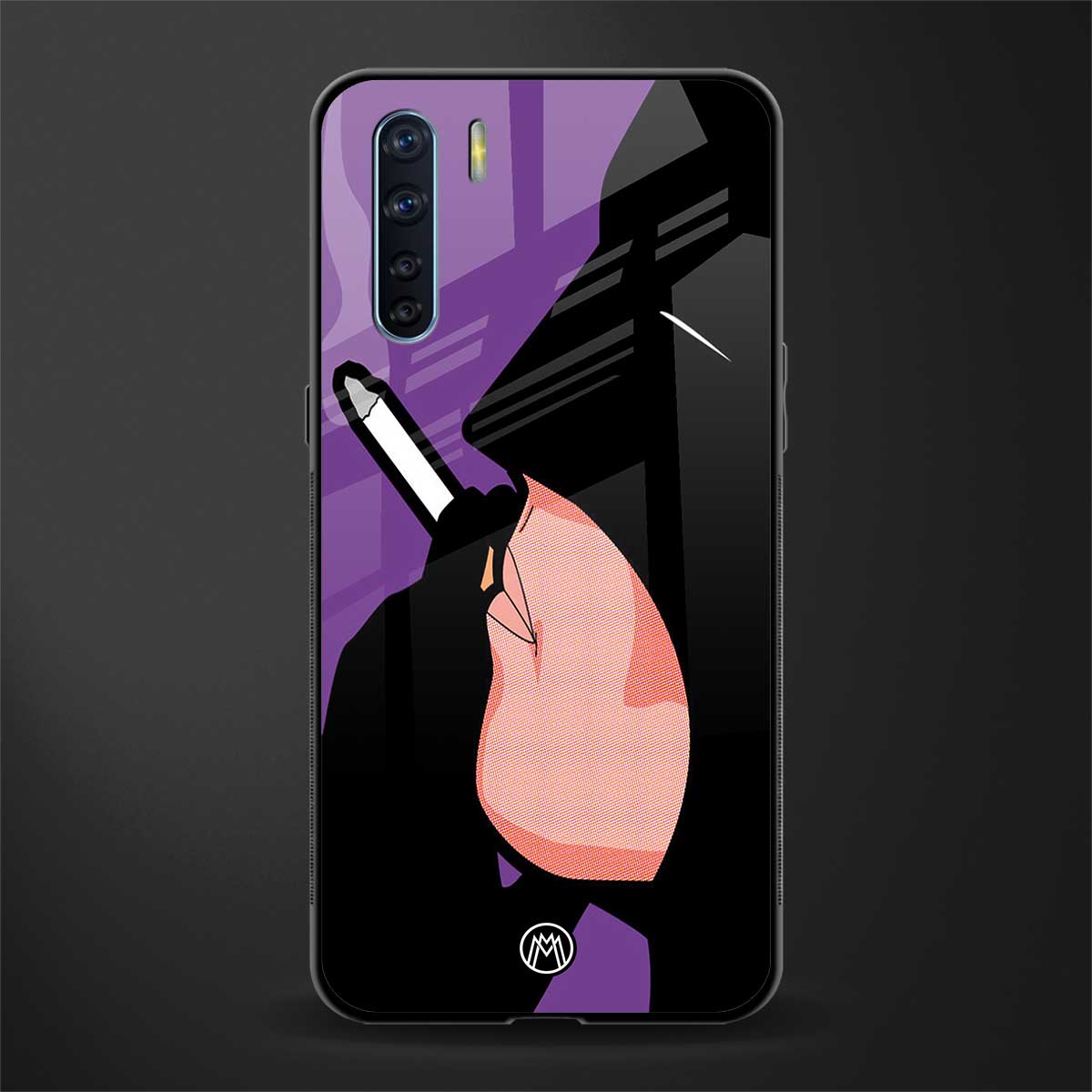 smoking batman glass case for oppo f15 image