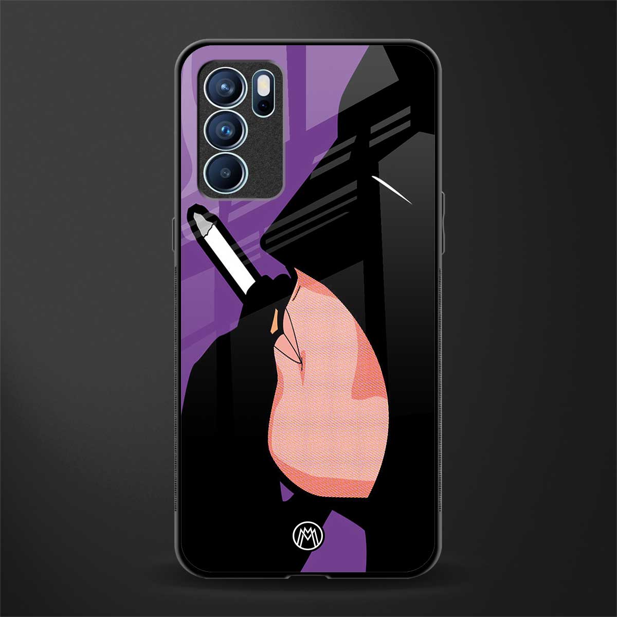 smoking batman glass case for oppo reno6 5g image