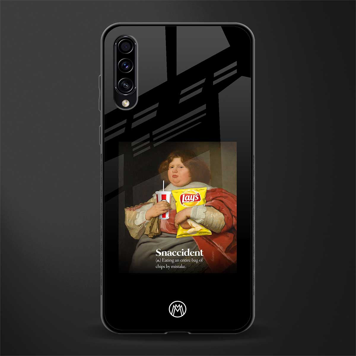 snaccident glass case for samsung galaxy a70 image