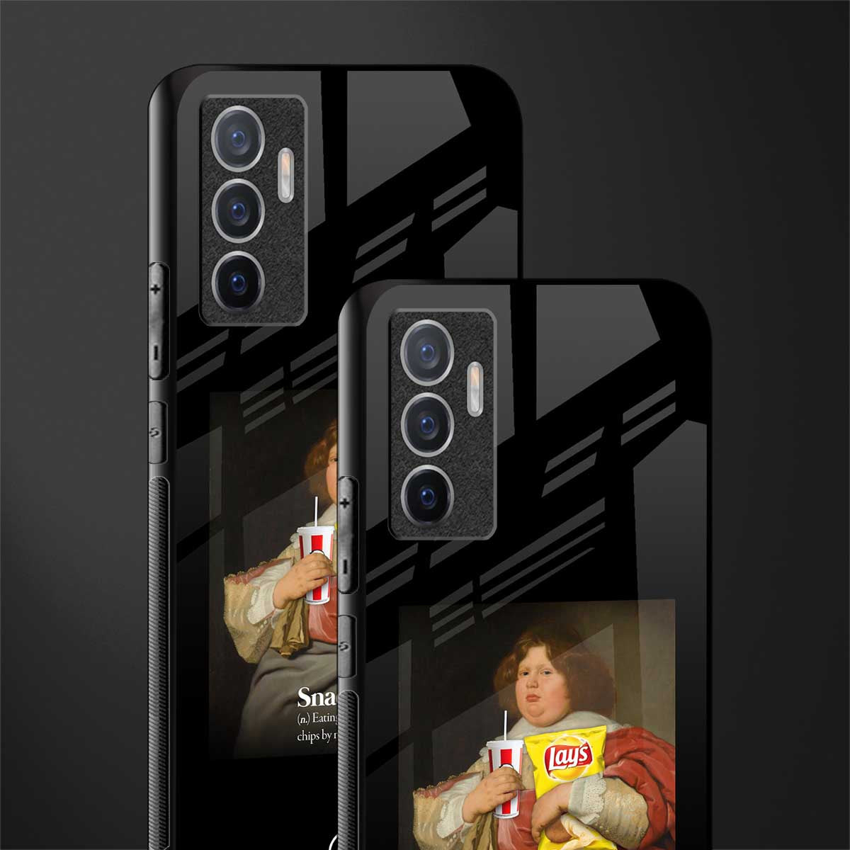 snaccident glass case for vivo v23e image-2