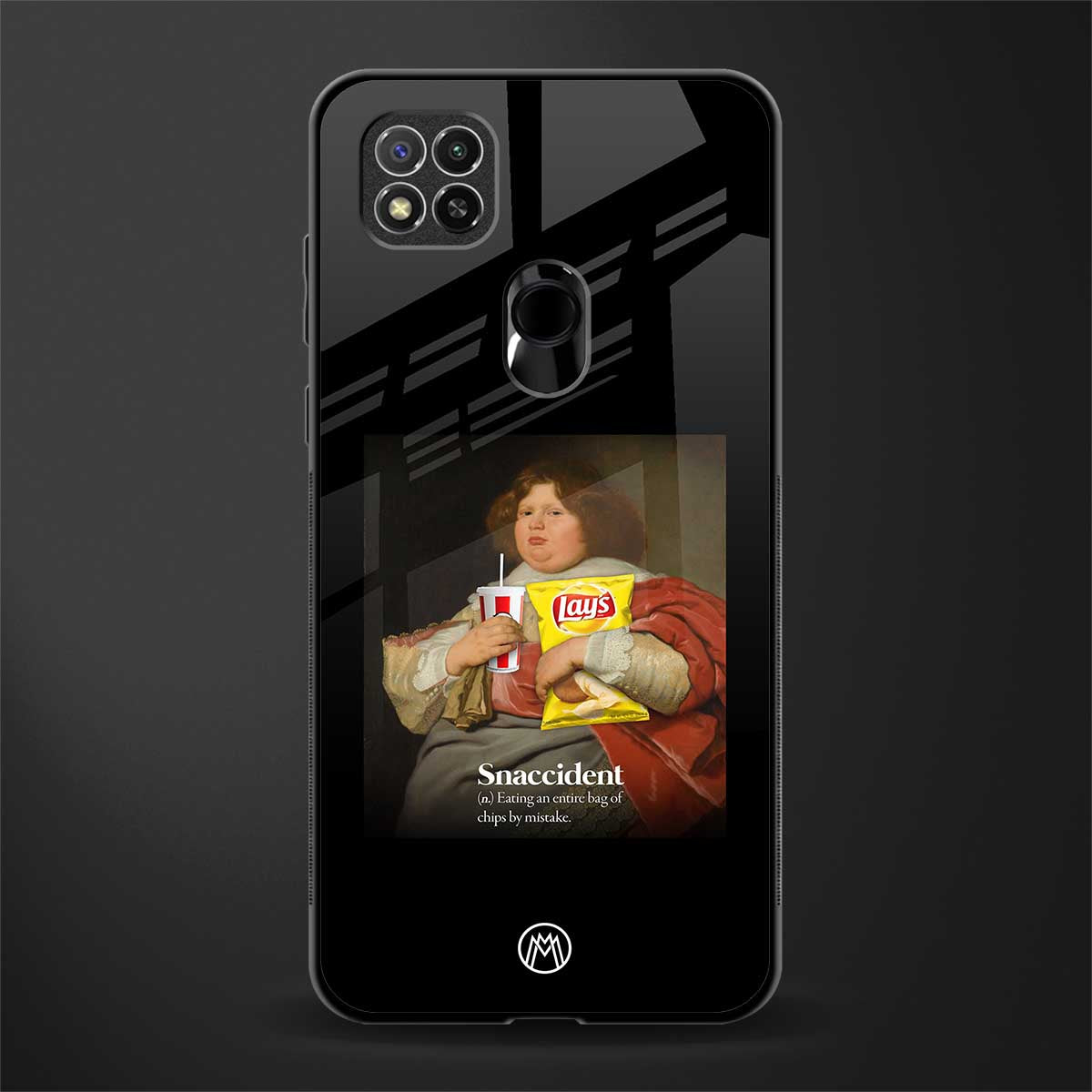 snaccident glass case for redmi 9 image
