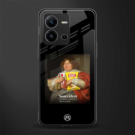 snaccident back phone cover | glass case for vivo v25-5g