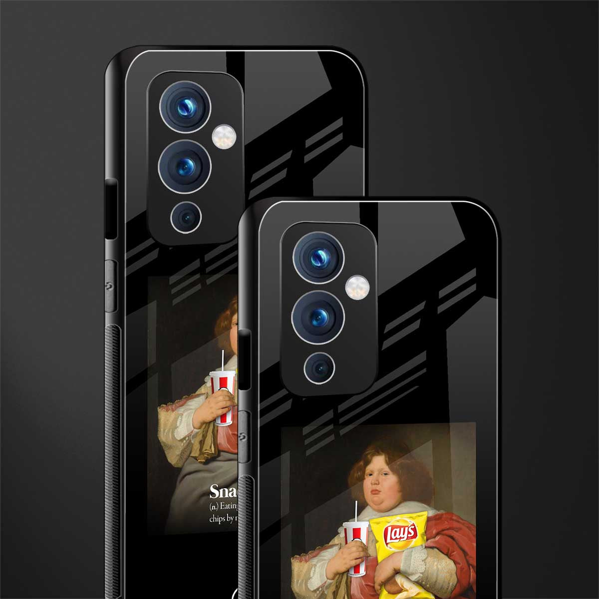 snaccident back phone cover | glass case for oneplus 9