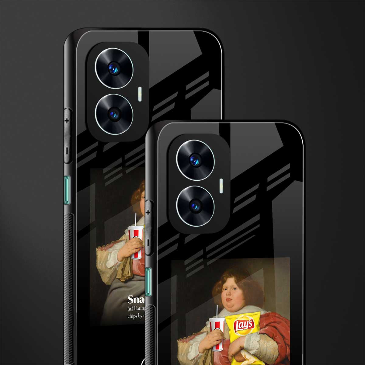 snaccident back phone cover | glass case for realme c55