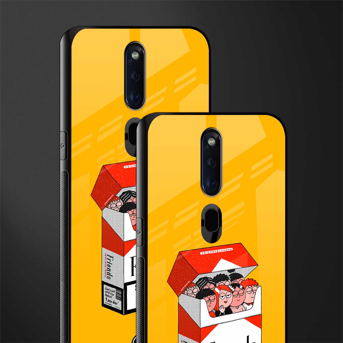 socializing can cause happiness glass case for oppo f11 pro image-2
