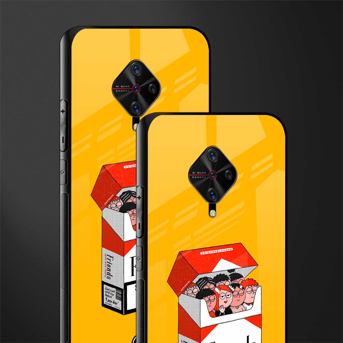 socializing can cause happiness glass case for vivo s1 pro image-2