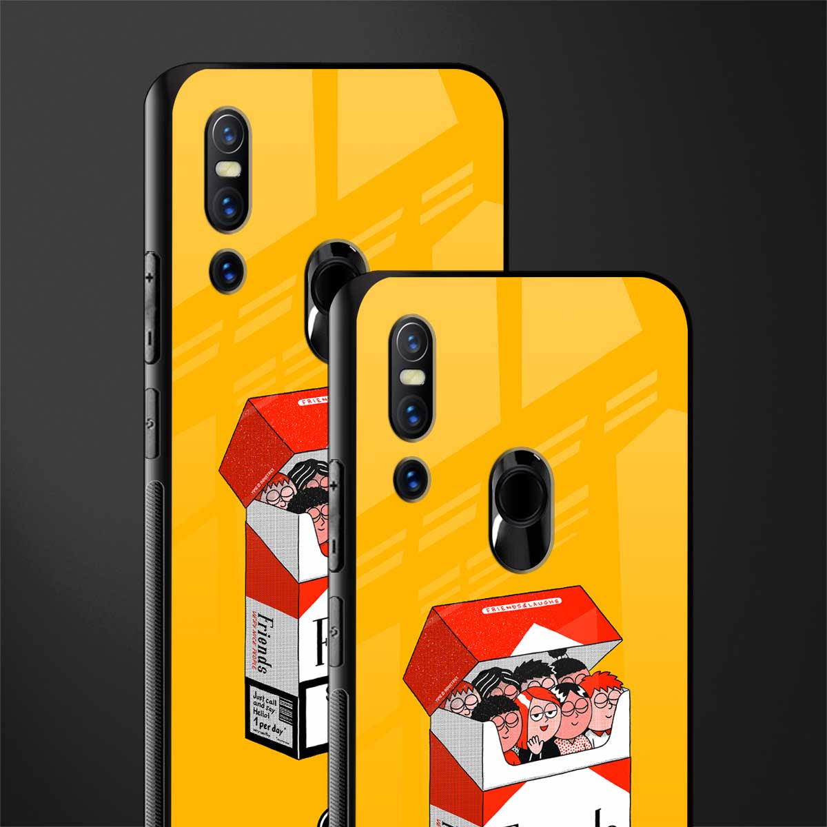 socializing can cause happiness glass case for vivo v15 image-2