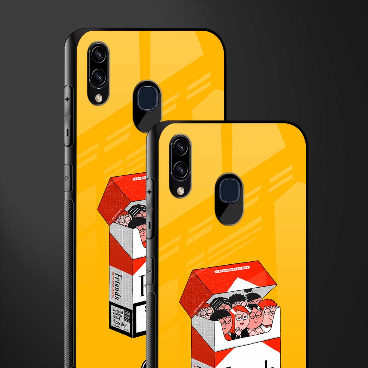 socializing can cause happiness glass case for samsung galaxy a20 image-2