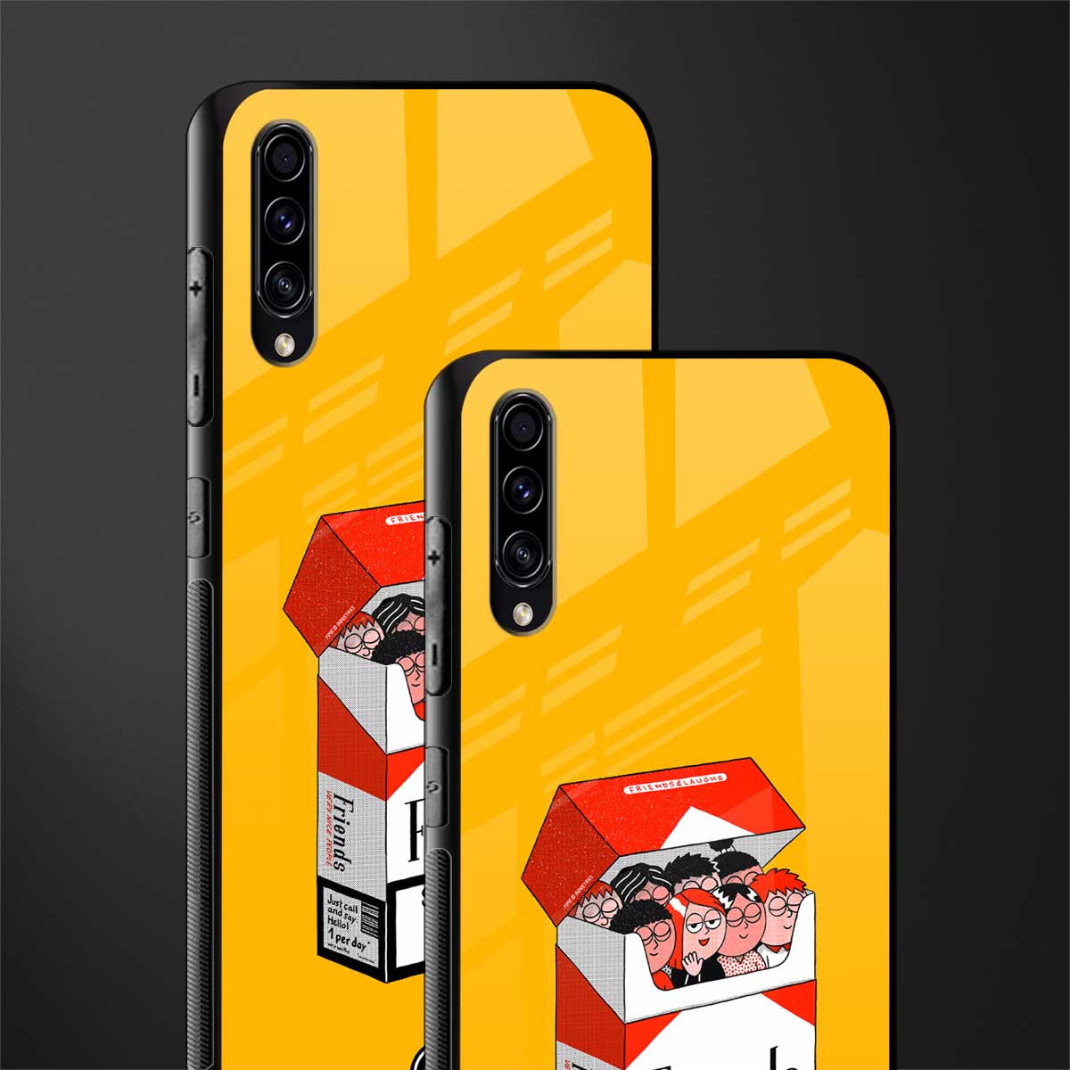 socializing can cause happiness glass case for samsung galaxy a70 image-2