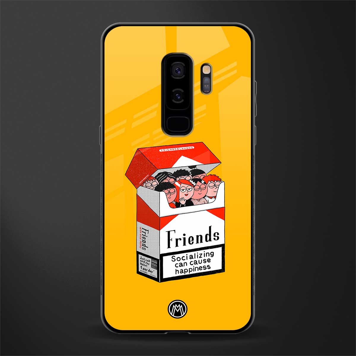 socializing can cause happiness glass case for samsung galaxy s9 plus image