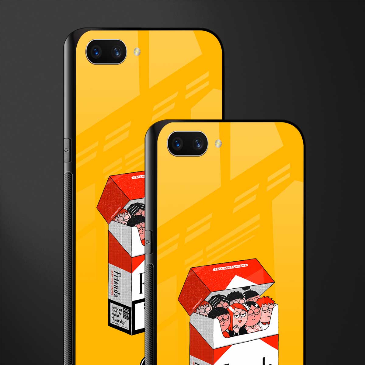 socializing can cause happiness glass case for realme c1 image-2