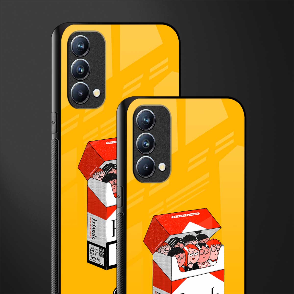 socializing can cause happiness glass case for oppo f19s image-2