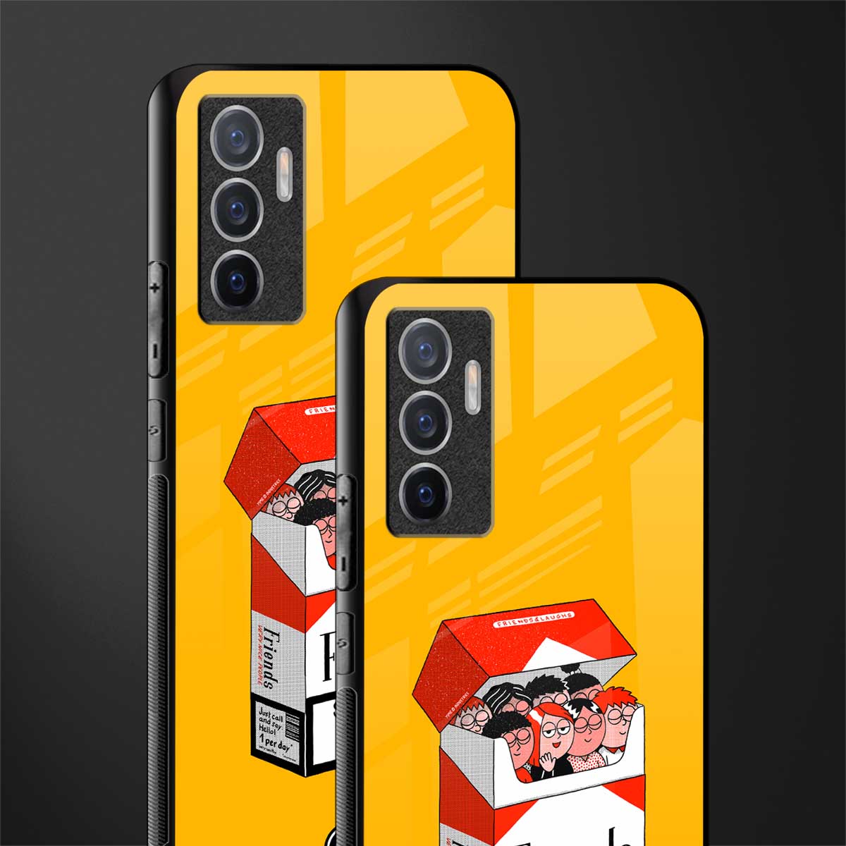 socializing can cause happiness glass case for vivo v23e image-2