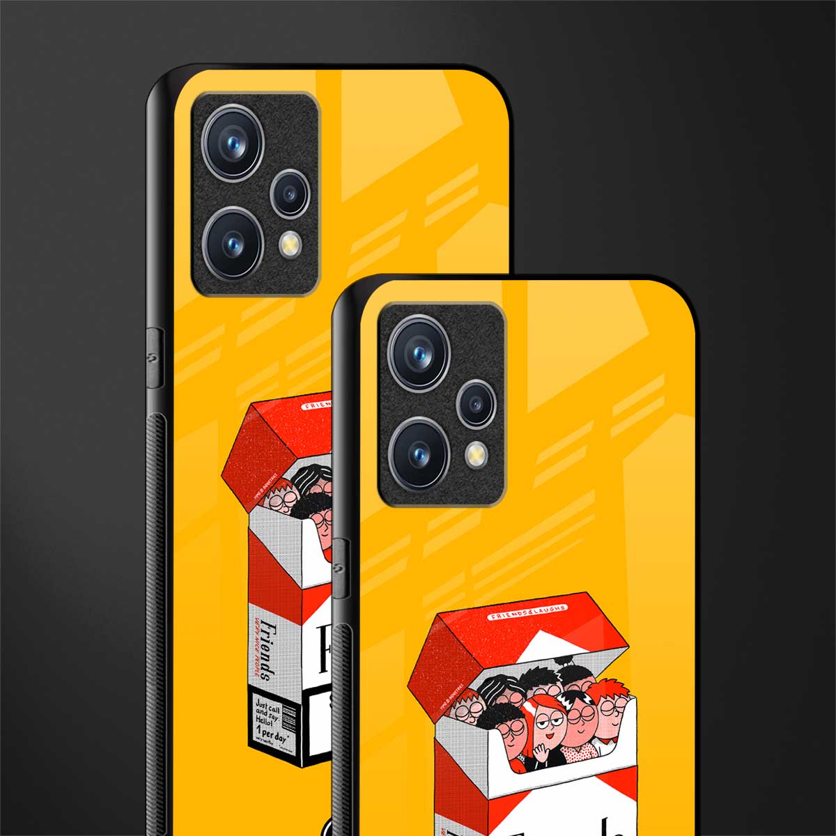 socializing can cause happiness glass case for realme 9 4g image-2