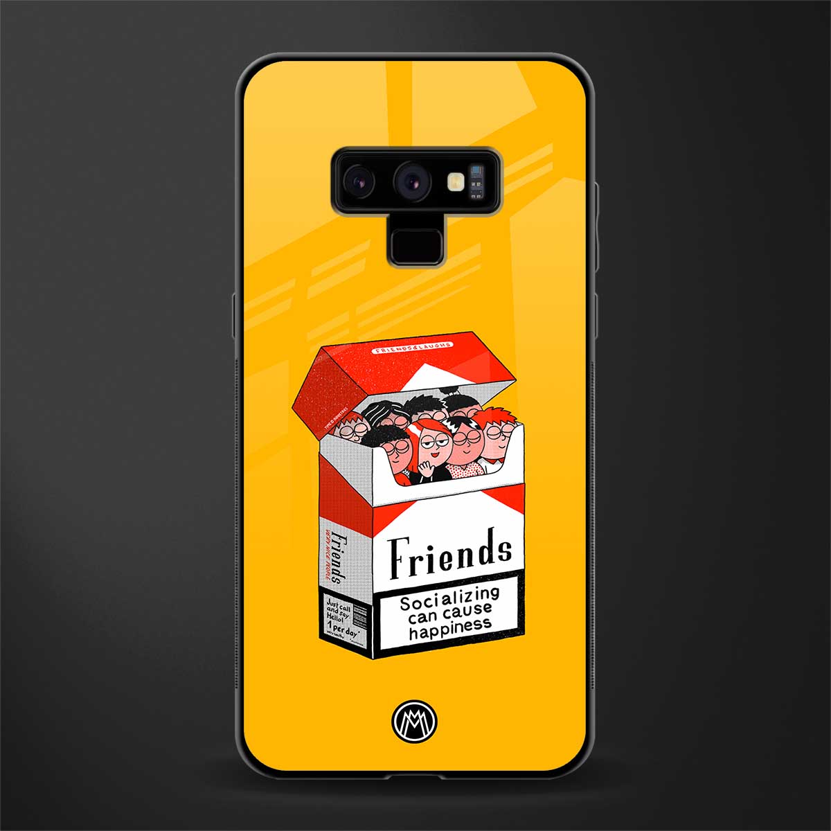 socializing can cause happiness glass case for samsung galaxy note 9 image
