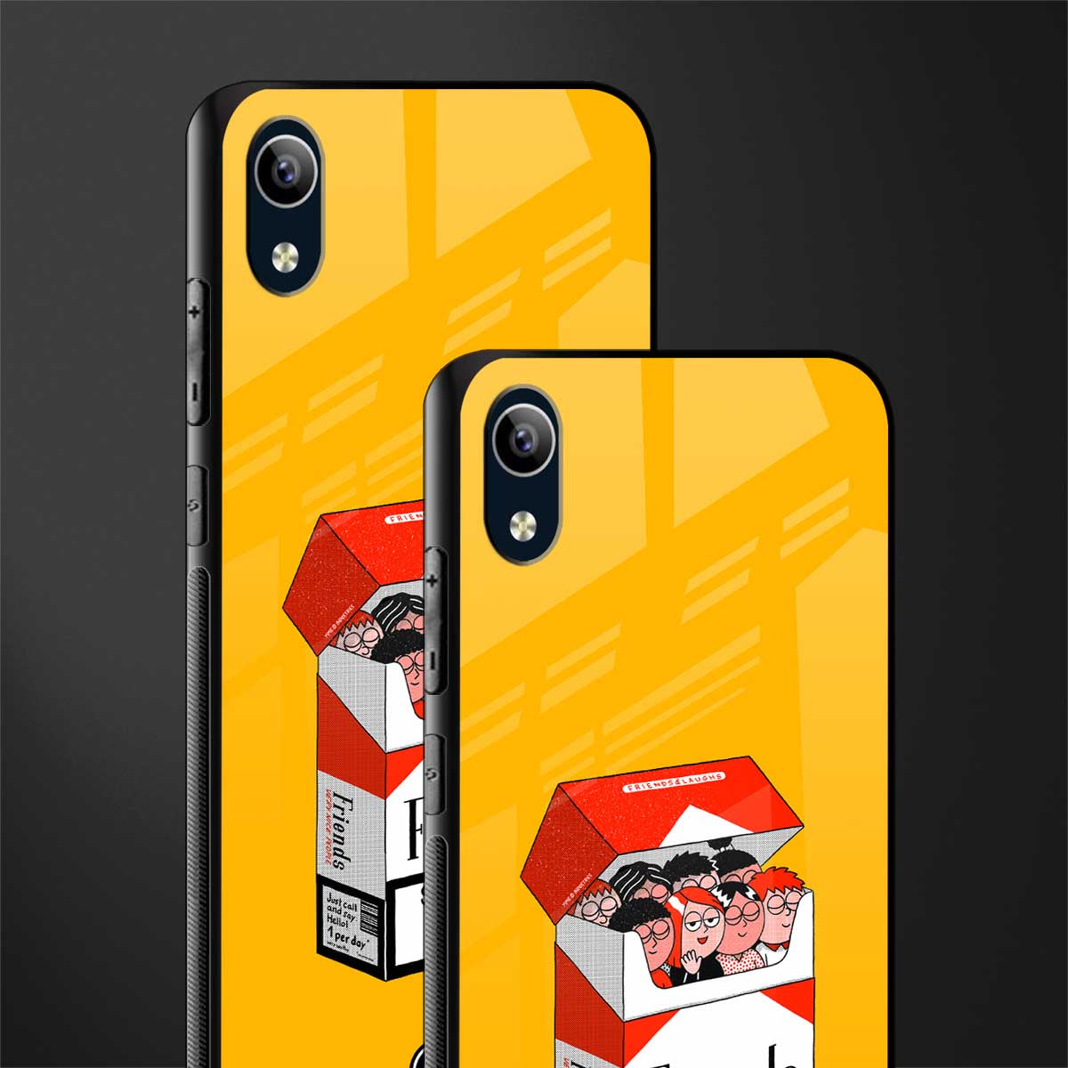 socializing can cause happiness glass case for vivo y1s without fingerprint image-2
