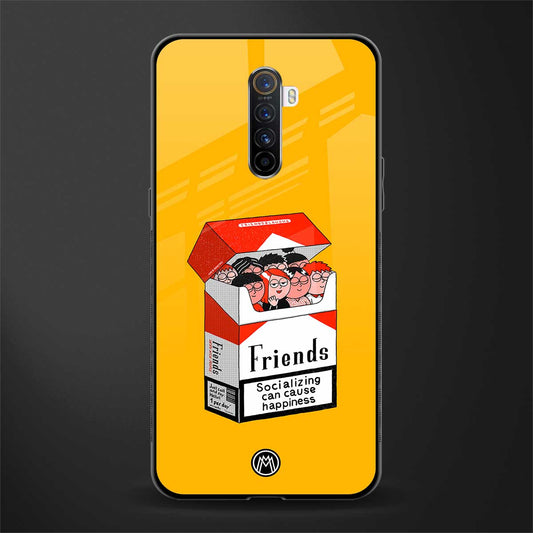 socializing can cause happiness glass case for realme x2 pro image