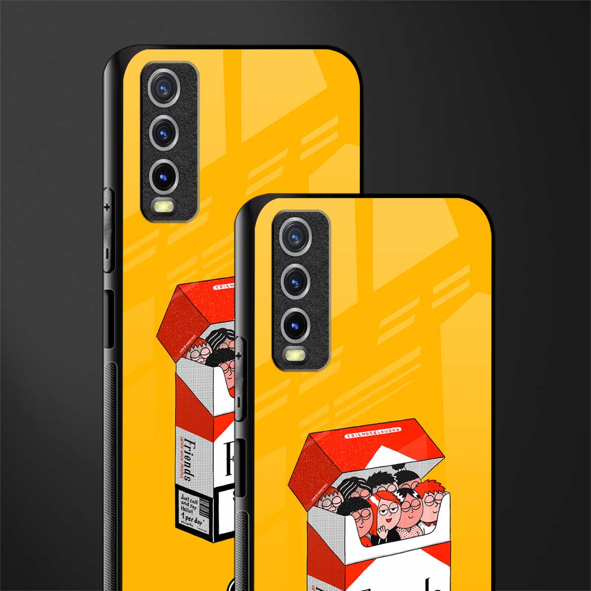 socializing can cause happiness glass case for vivo y12s image-2
