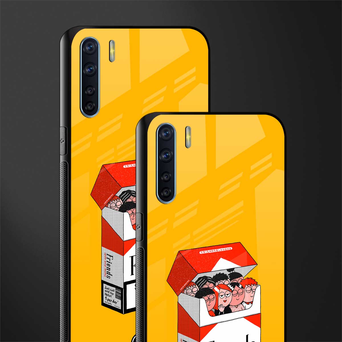 socializing can cause happiness glass case for oppo f15 image-2
