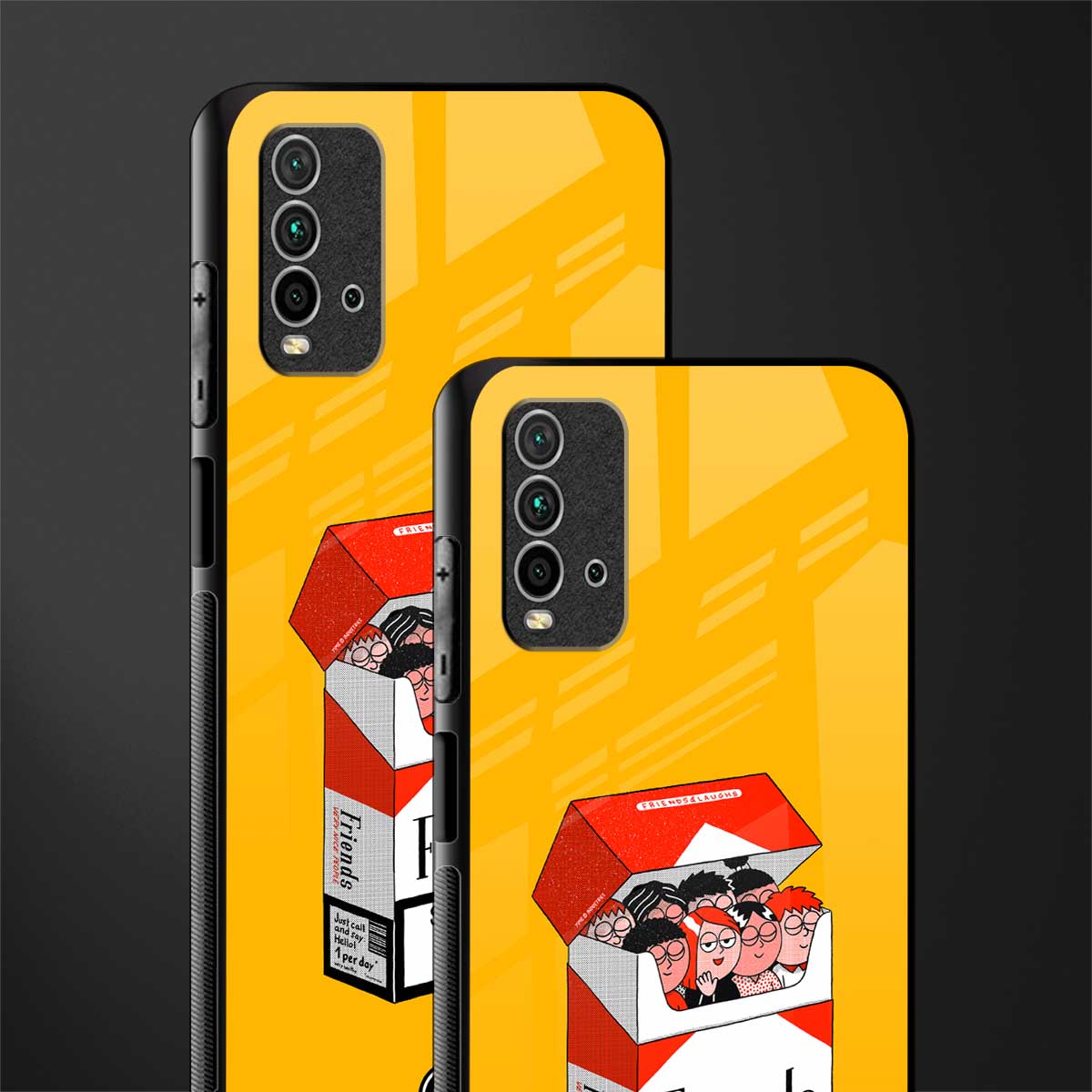 socializing can cause happiness glass case for redmi 9 power image-2