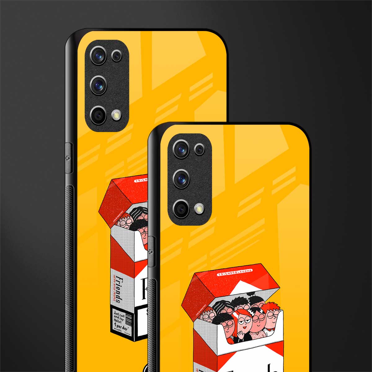 socializing can cause happiness glass case for realme x7 pro image-2