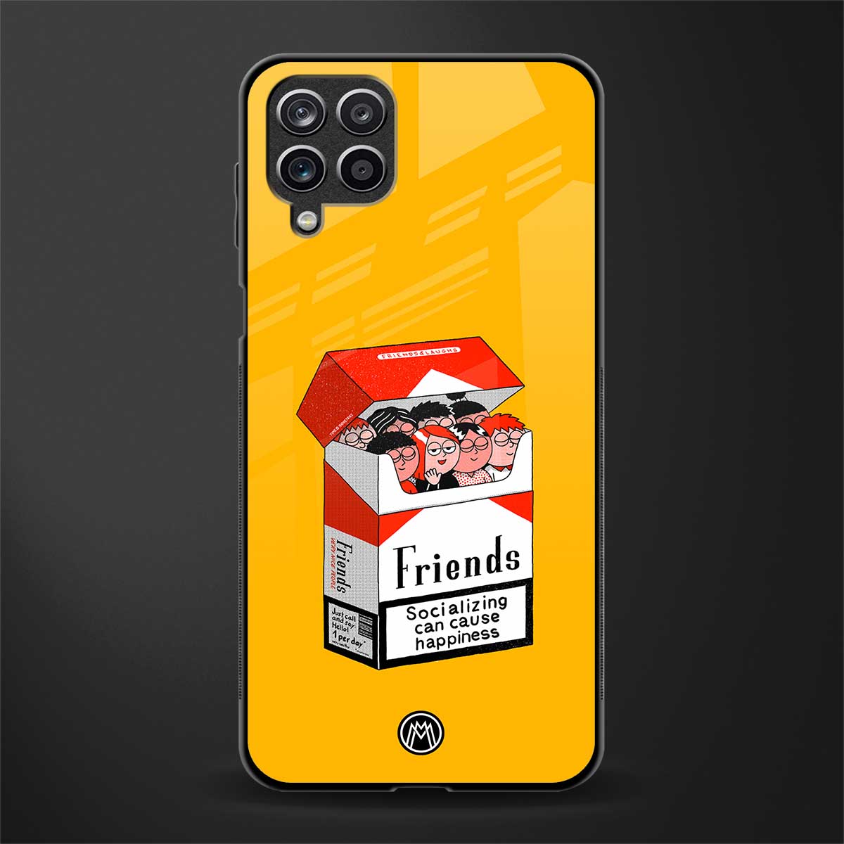 socializing can cause happiness glass case for samsung galaxy m12 image