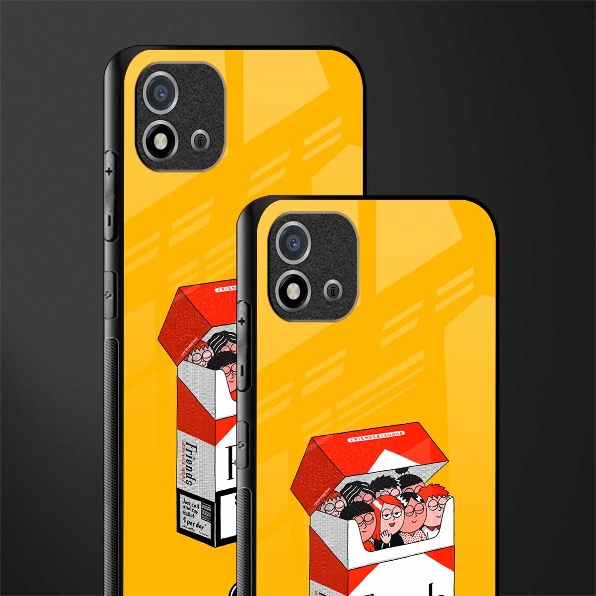 socializing can cause happiness glass case for realme c20 image-2