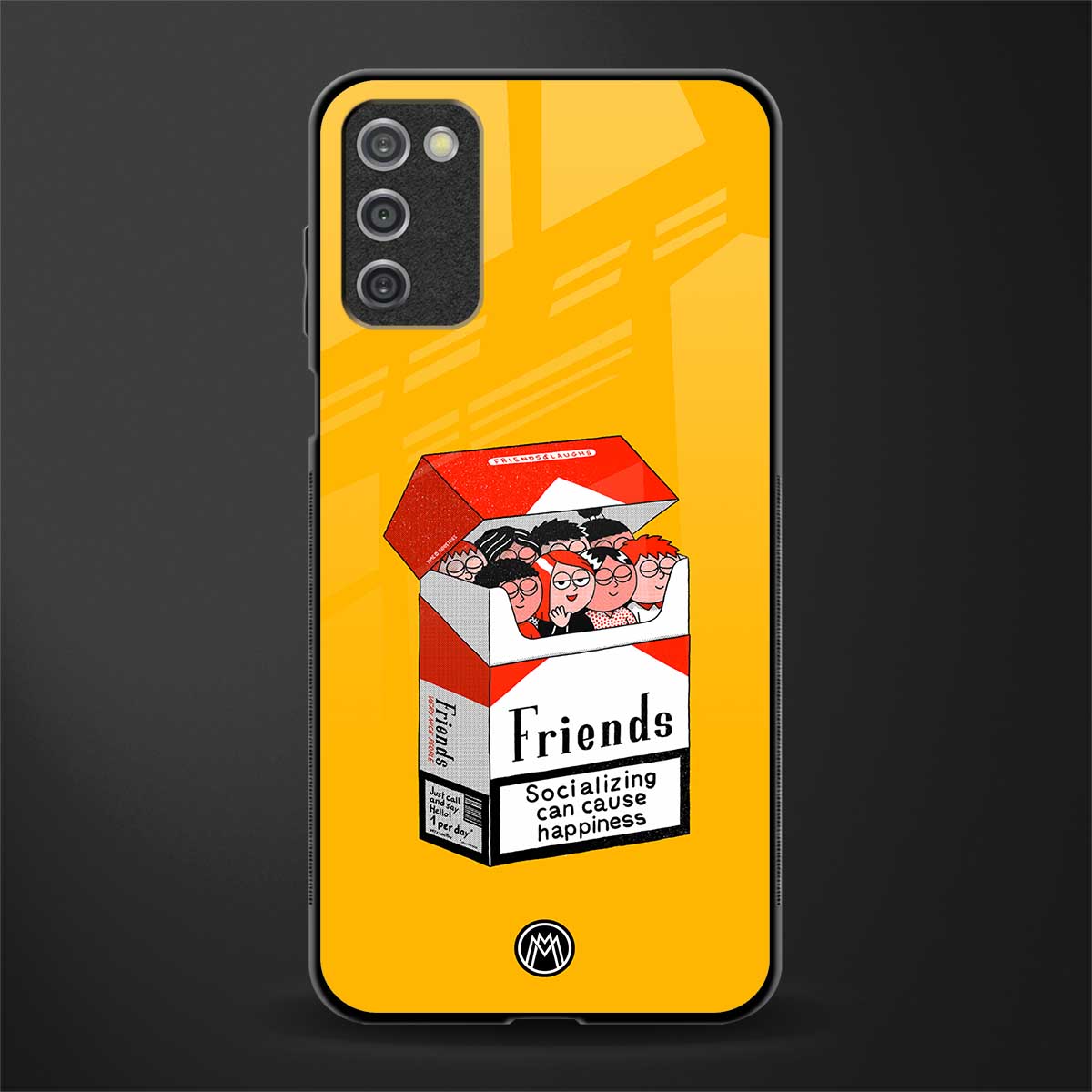 socializing can cause happiness glass case for samsung galaxy a03s image