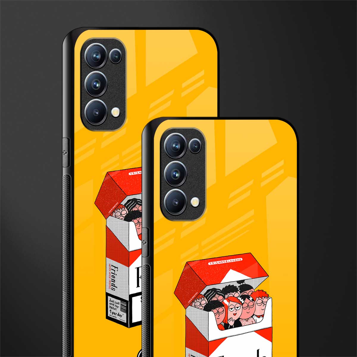 socializing can cause happiness back phone cover | glass case for oppo reno 5