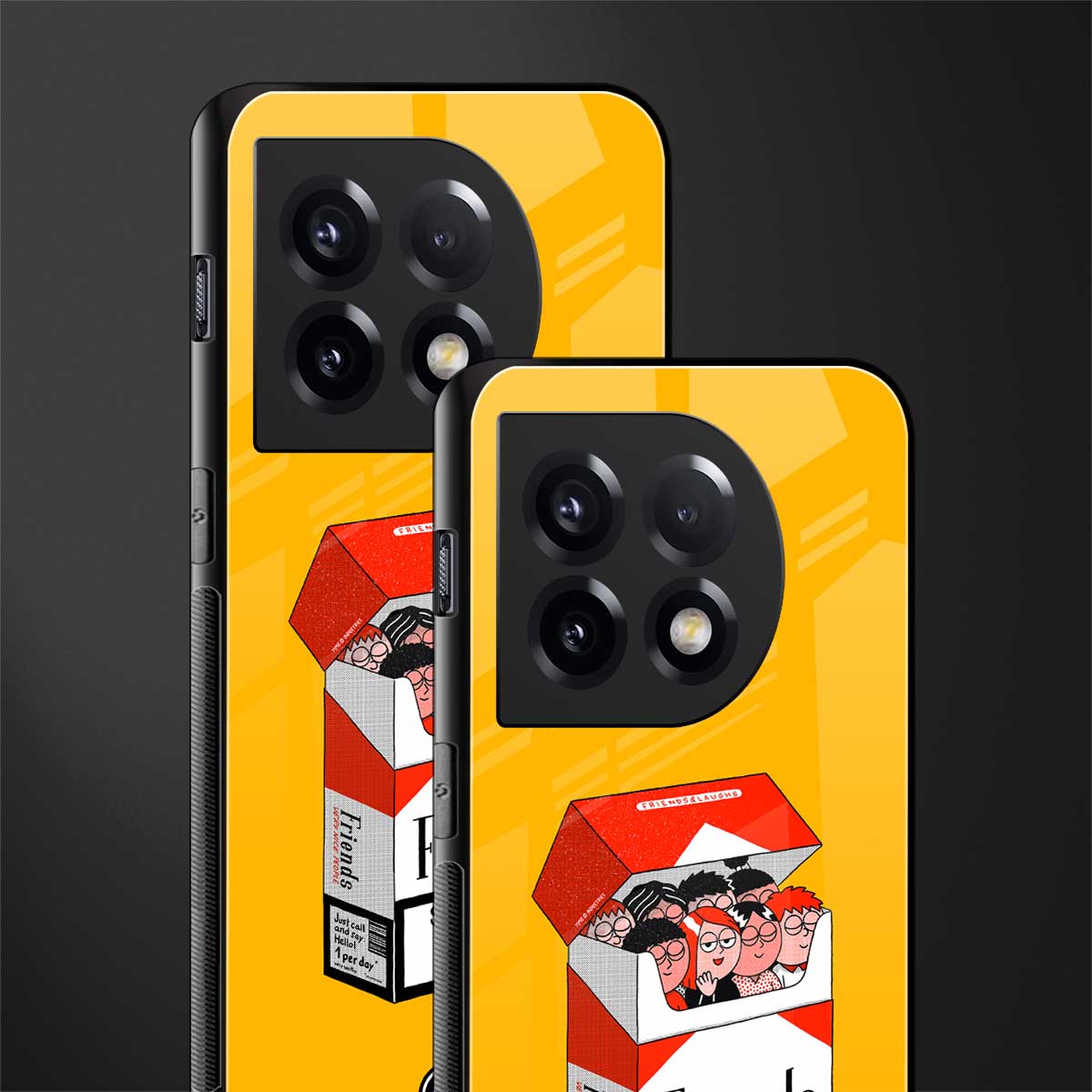 socializing can cause happiness back phone cover | glass case for oneplus 11