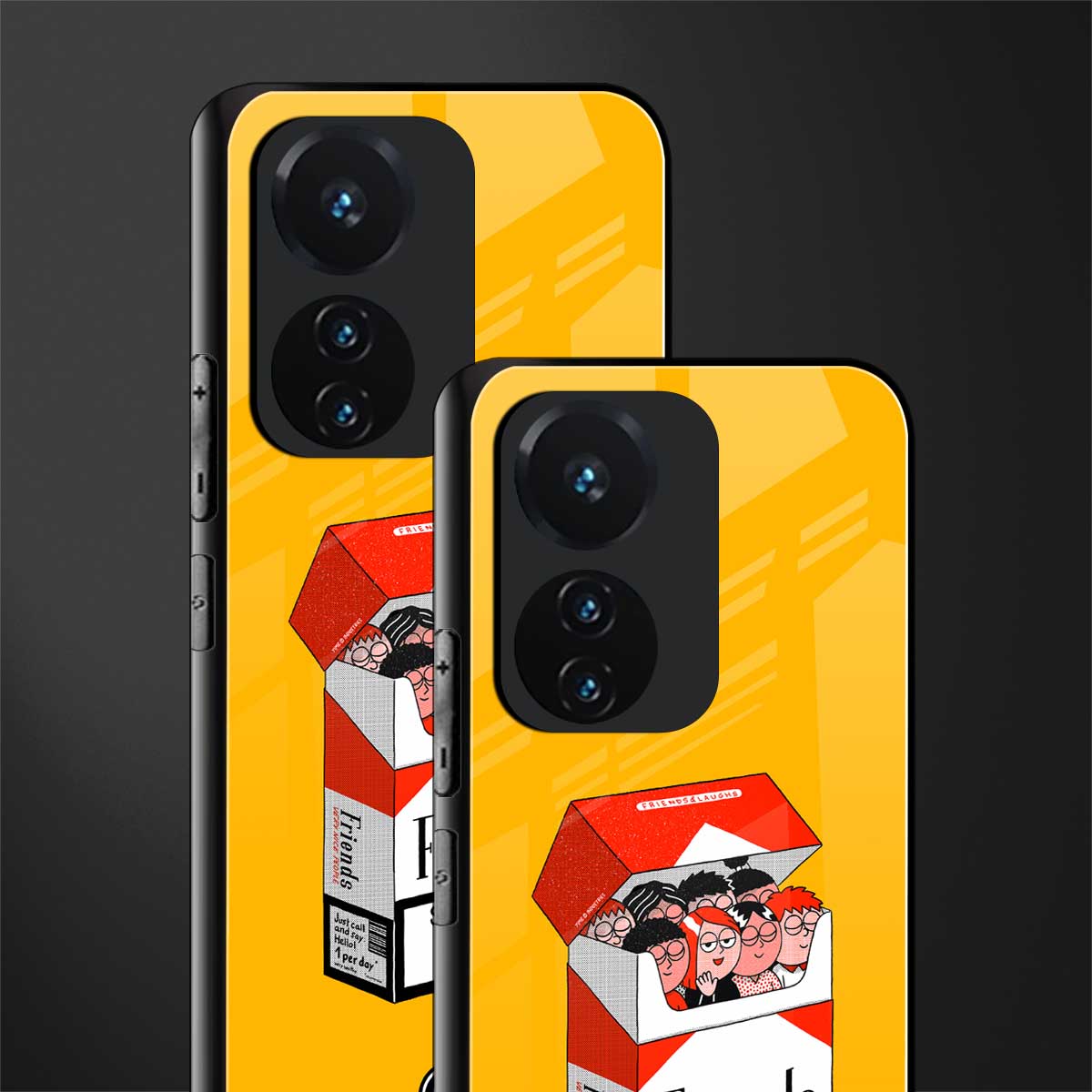 socializing can cause happiness back phone cover | glass case for vivo t1 44w 4g