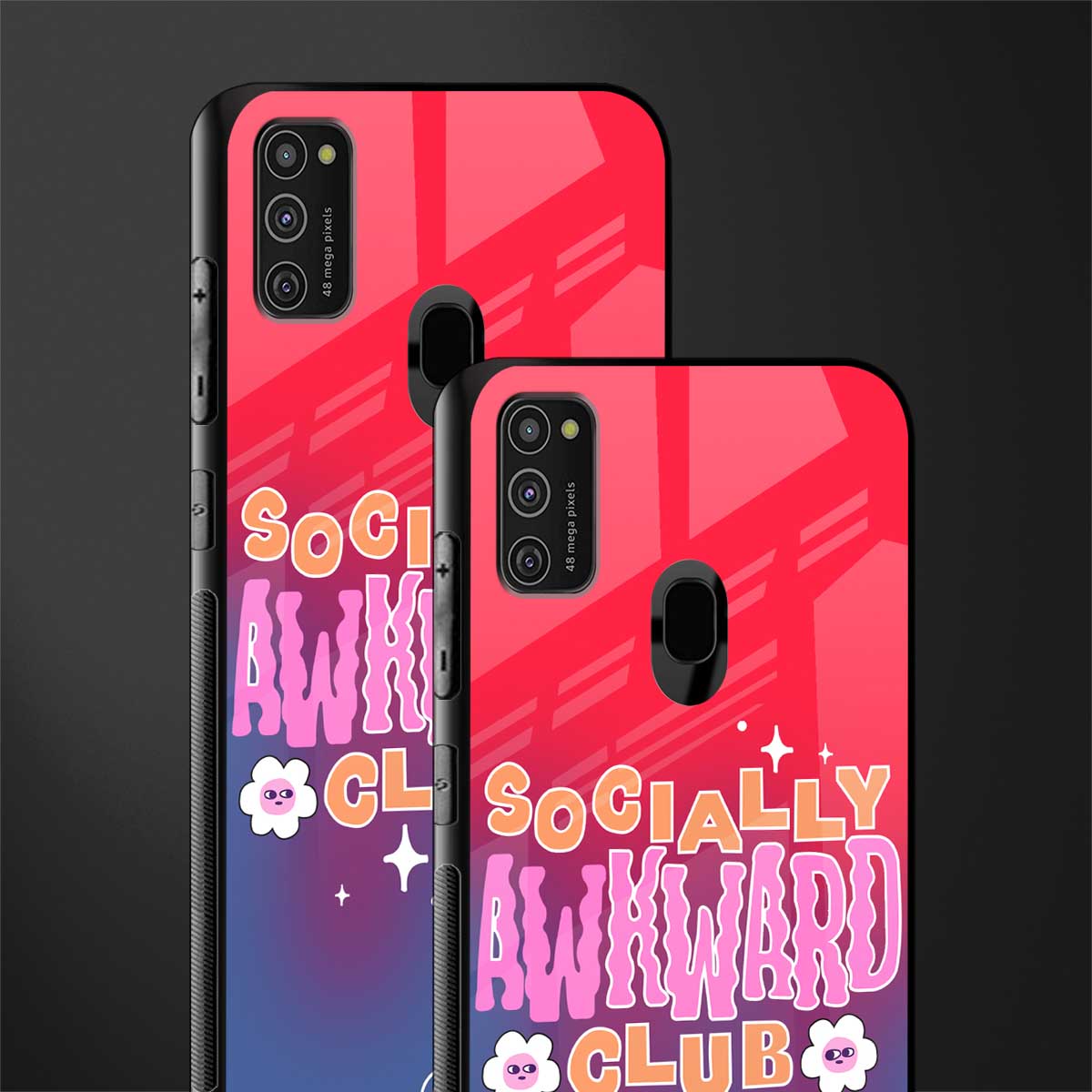 socially awkward club glass case for samsung galaxy m30s image-2