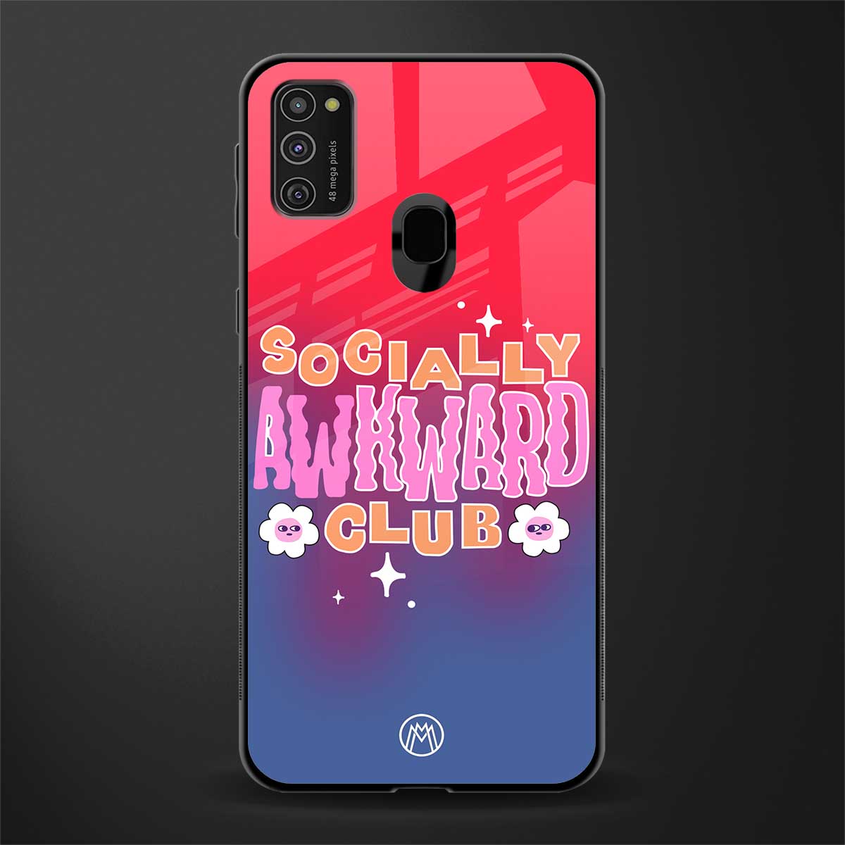socially awkward club glass case for samsung galaxy m30s image